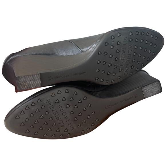 ADRIENNE VITTADINI Midge Women's Size 9.5 Black Wedge Heeled Shooties Side Zip - Picture 10 of 11